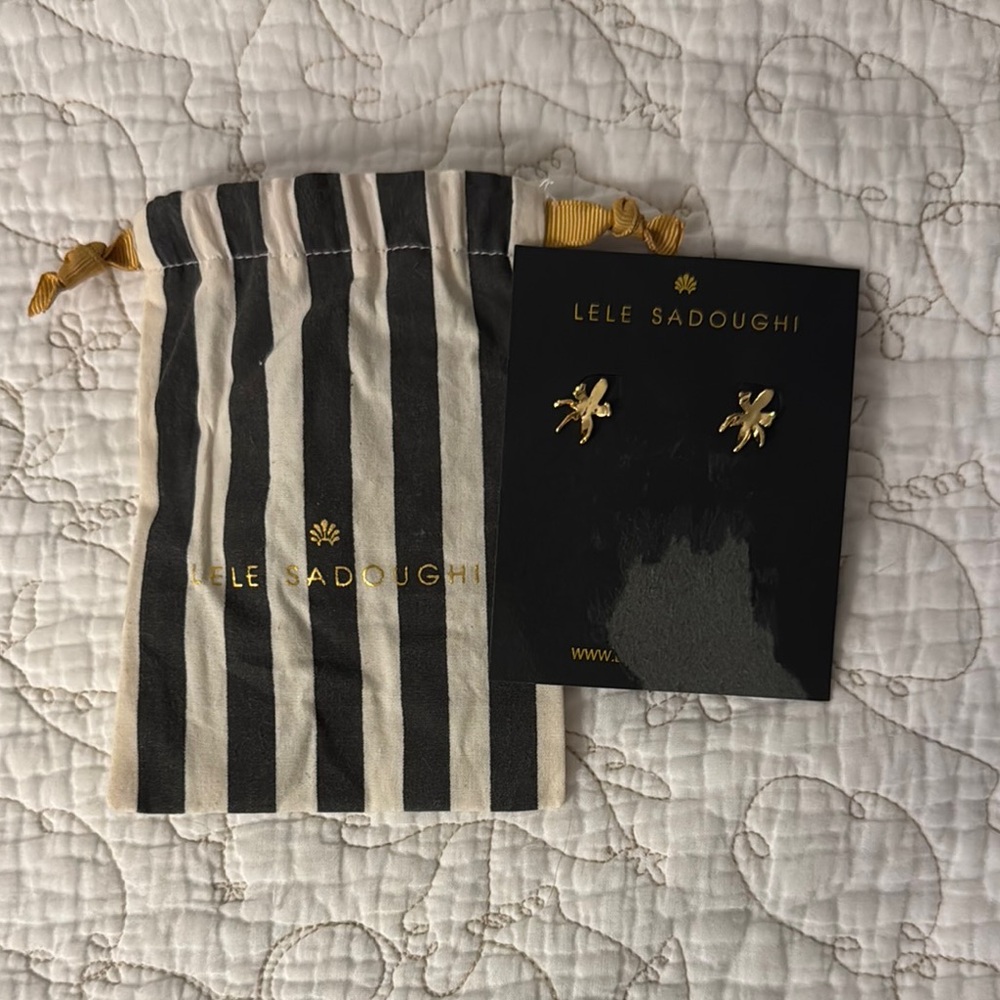 Lele Sadoughi Gold Star Earrings